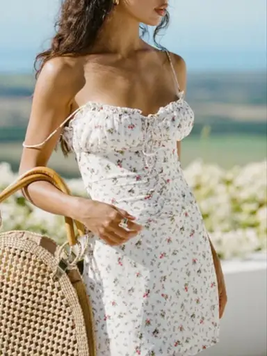 NWT Sabo Naoki Floral Romantic Coquette Vacation Dress in Size XL