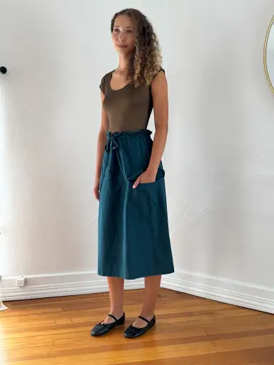 Vintage Saint Laurent Forest Cargo Skirt