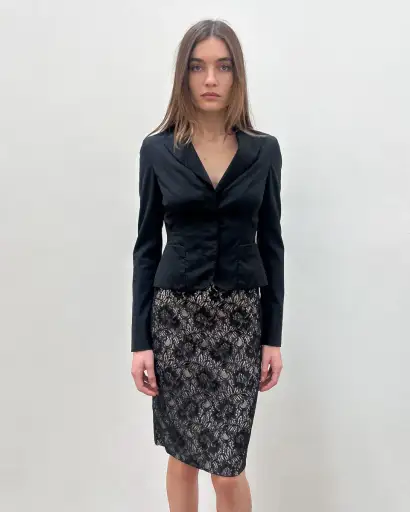Alessandro Dell'Acqua Lace Pencil Skirt