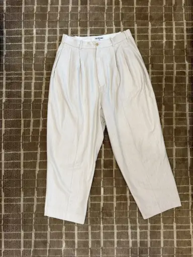 Japanese Wool Linen Cashmere Pleated Trousers