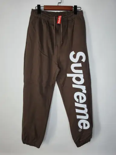 Supreme Side Logo Sweatpants Brown M