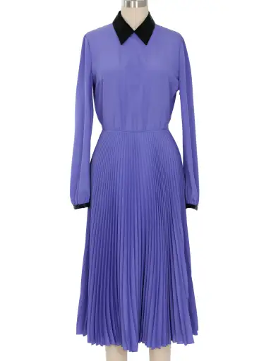 2011 Prada Lavender Pleat Skirt Shirt Dress