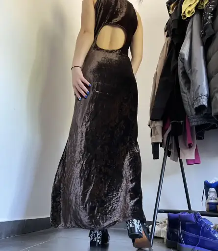Archive Versace Jeans Couture velour maxi DRESS
