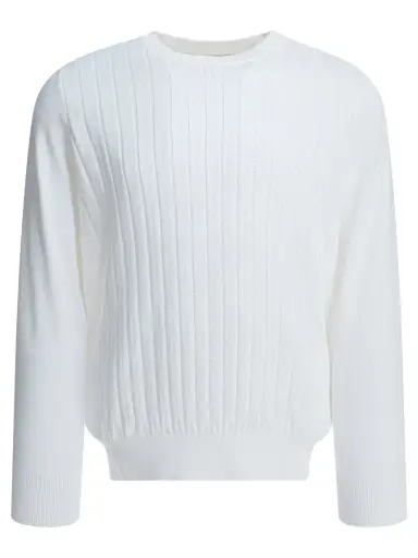 Ribbed Crew-Neck Sweater