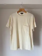 Used 2019 Evan Kinori Pocket Tee Sweater T-Shirt Size M Natural
