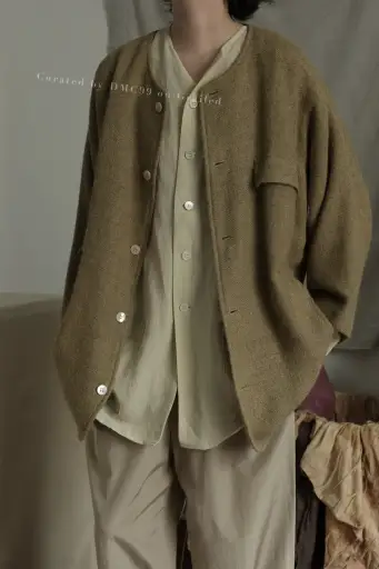 Jurgen Lehl Woven Wool Japanese Coat