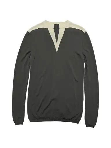 Rick Owens SS21 "Phlegethon" Intarsia Knit Sweater