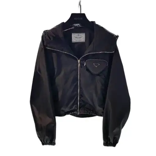 Prada Nylon Pouch Zip Jacket Size 40