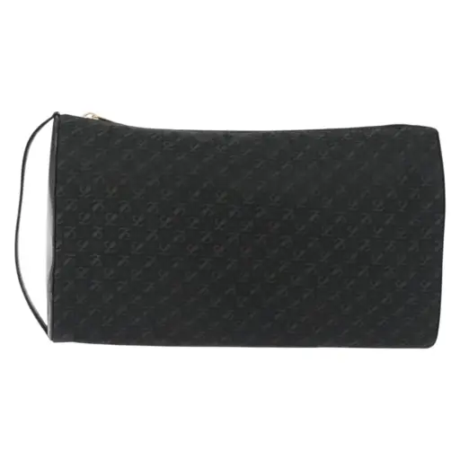 Loewe Shoulder Bag Canvas Black Canvas Shoulder Bag Bag (Pre-Owned)