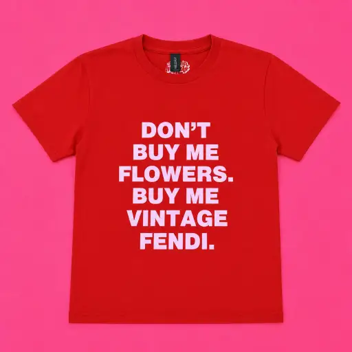 "Don't Buy Me Flowers Buy Me Vintage Fendi" Baby Tee