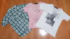 シュリセル Tシャツ＆ライトオン半袖シャツ 3点セット　お兄系　Y2K