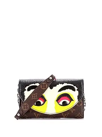 Louis Vuitton Kabuki Chain Wallet Printed Epi Leather and Monogram Canvas