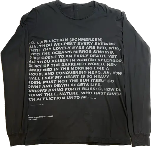 2007 Rick Owens DRKSHDW Richard Wagner Long Sleeve shirt