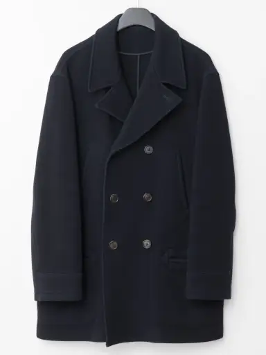 4 Pocket Peacoat Navy (Melton Wool Nylon)
