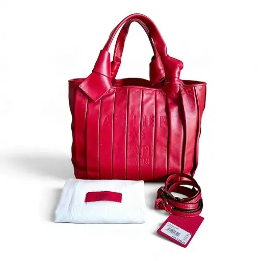 VALENTINO GARAVANI - ATELIER 05 Plissé Edition Rosso V - Medium Tote - Nuova con cartellino - Handbag