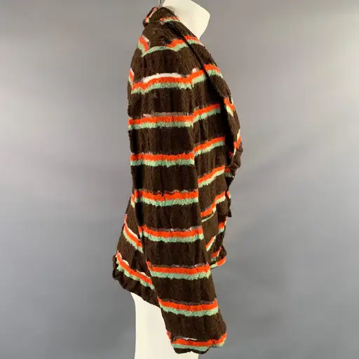 COMME des GARCONS HOMME PLUS AD2004 Size M Brown Orange & Green Streaks Jacket