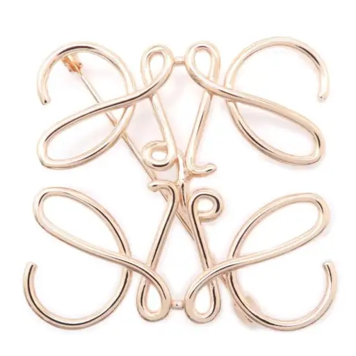 Anagram Brooch Brass