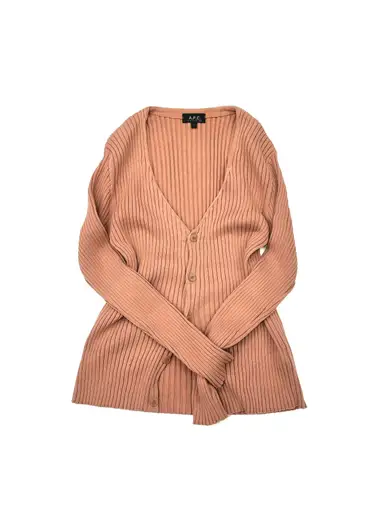 2003S/S A.P.C. Flame-less Design Rib Knit Cardigan
