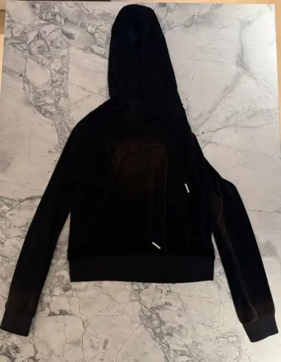 Acne Studios Black Faro velour hoodie