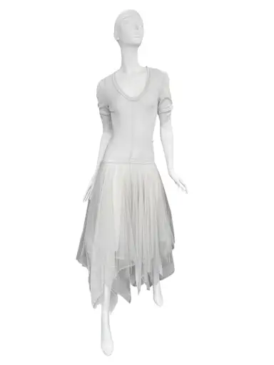 MARC LE BIHAN 2020s LIGHT GREY BALLERINA MAXI DRESS