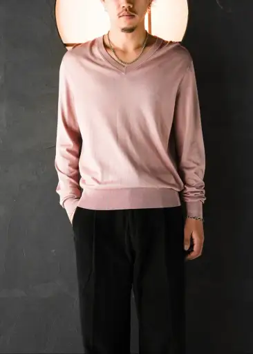 00’s DOLCE&GABBANA v neck silk knit