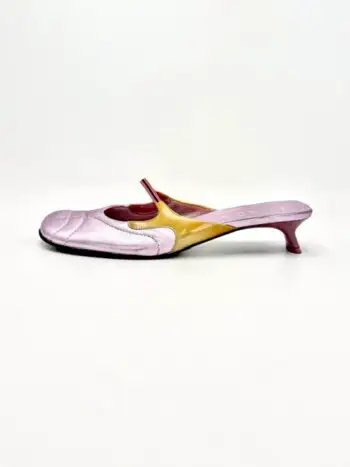 Prada 2000s Sporty Lilac Leather Mules