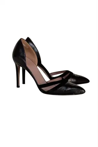 Gucci - Black Leather Pointed Toe Pumps Sz 5.5