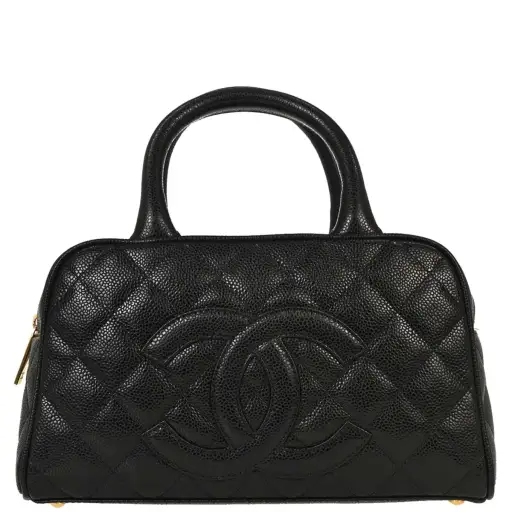 Chanel 2003-2004 Black Caviar Skin Bowling Bag 27