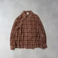 FERRE STUDIO / イタリア製 総柄 レーヨン ブラウス 長袖 シャツ