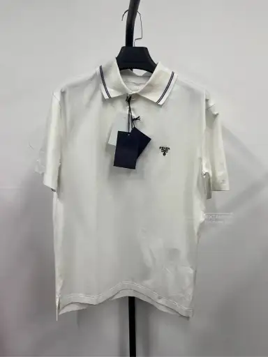 Prada SS22 Logo Polo Shirt White Men S New