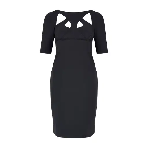 2009 Gucci Black Neoprene Bodycon Mini Dress