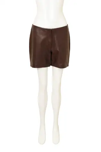 Mid-Rise Leather Short