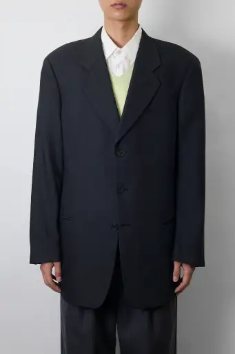 GIORGIO ARMANI GRAY WOOL TAILORED JACKET MADE IN ITALY