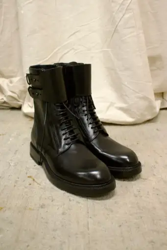 Ann Demeulemeester Jerome Leather Combat Boots