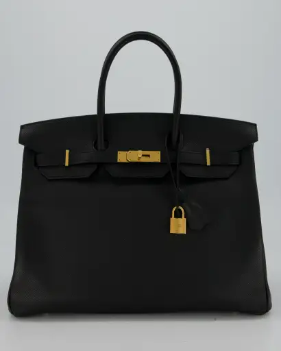 Hermès Birkin 35cm Bag in Black Epsom Leather and Gold Hardware