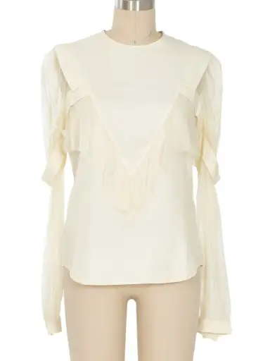Veronique Branquinho Ivory SIlk Blouse