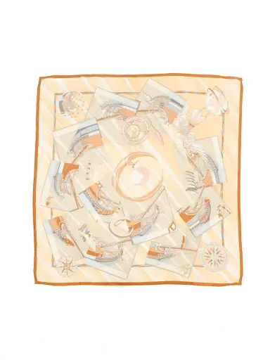Hermes Face au Large Silk Scarf