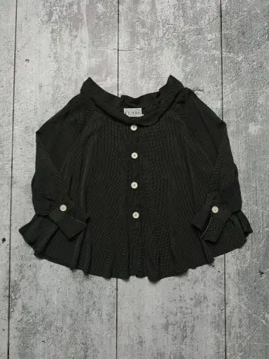 Rare 80s Gianfranco Ferre Dei Mattioli Silk Polka Dot Blouse