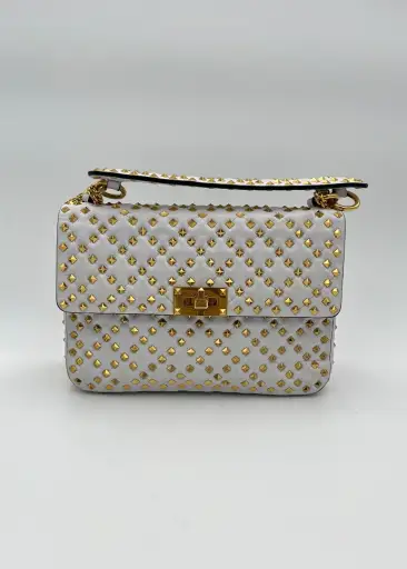 Valentino Garavani Borsa Rockstud Spike Limited Edition Media Bianca