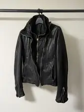 Incarnation Black Calfskin Leather Jacket S Vintage Men's Fashion