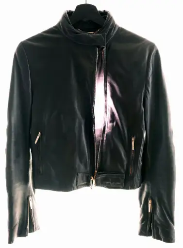Gucci by Tom Ford FW00 ‘Implant Elbow’ Articulated Asymmetric Leather Biker Jacket