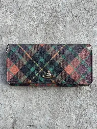 Vintage Vivienne Westwood Leather Orb Logo Monogram Wallet