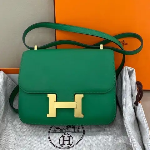 Hermes愛馬仕 Constance康康19 金扣 孔雀綠 Y刻
