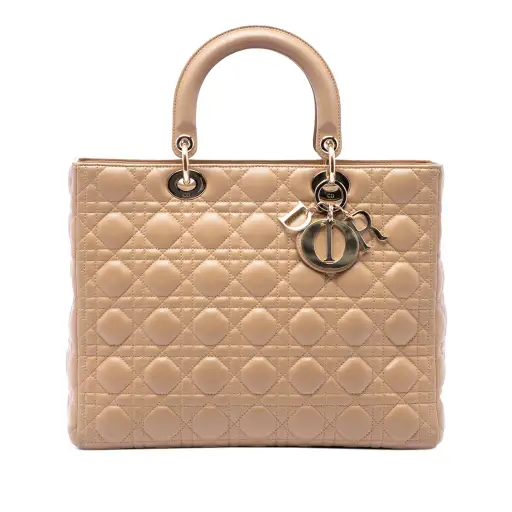 Dior Large Lambskin Cannage Lady Dior