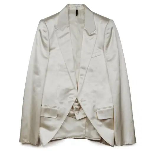Dior Homme SS06 Ivory Satin Tuxedo Blazer