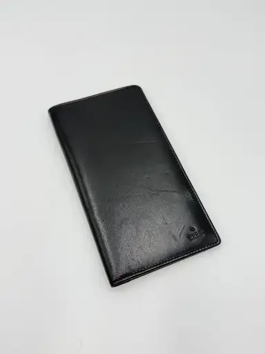 Gucci Portafoglio Lungo Breast Pocket con Logo Impresso Nero