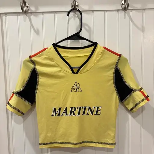 Martine Rose shrunken football cropped tee #cropped #athletic