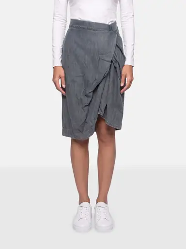 Vivienne Westwood Grey Ruched Denim Skirt Retail Price £480