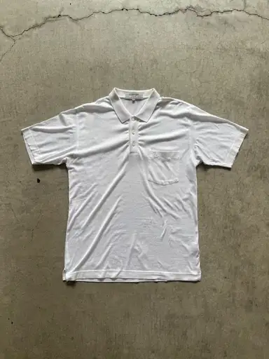 "LANVIN" sea-through half sleeve polo shirt