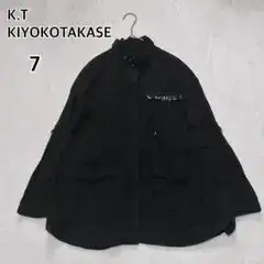 K.Tキヨコタカセ 薄手 ブルゾン ジャケット 7 黒 レディース i6760